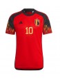Belgien Eden Hazard #10 Replika Hemmakläder VM 2022 Kortärmad